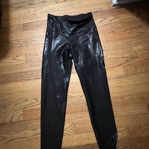 Old Navy Black High-Rise Faux Leather Leggings